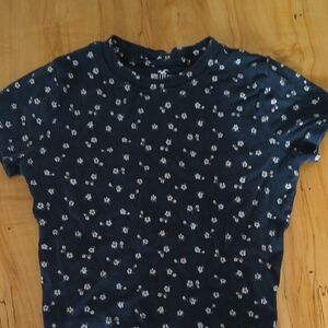 Hollister Kids Dark Blue Floral Tee